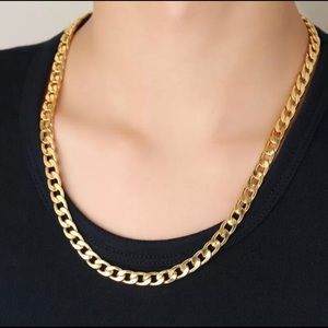18kt Gold Plated 6mm Curb Chain Necklace